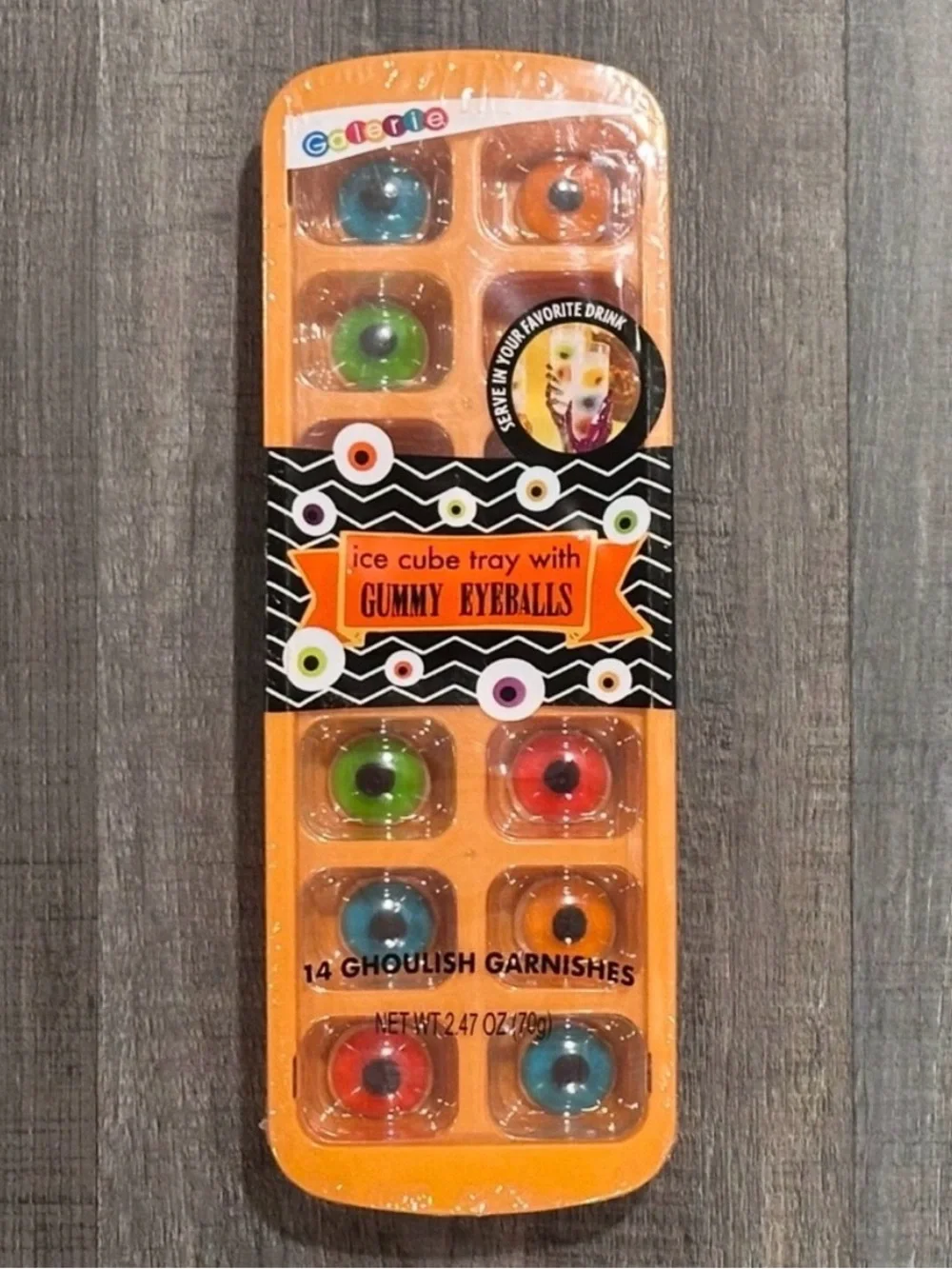 💞 New Orange Ice Cube Tray with Gummy Eyeballs